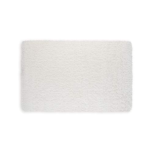 WohnDirect Premium Hochflor Badezimmerteppich Weiß • Rutschfester & Extra Flauschiger Badvorleger • Badteppich, Badematte 50 x 80 cm von WohnDirect