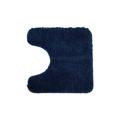 WohnDirect WC Vorleger MIT WC Ausschnitt Blau - Badematte rutschfest MIT WC Ausschnitt 45x45 cm - Badteppich Set, waschbar von WohnDirect