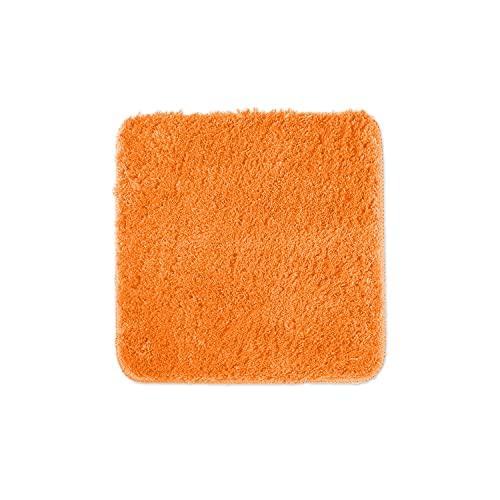 WohnDirect WC Vorleger OHNE WC Ausschnitt Orange - Badematte rutschfest OHNE WC Ausschnitt 45x45 cm - Badteppich Set, waschbar von WohnDirect