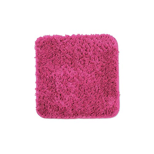 WohnDirect WC Vorleger OHNE WC Ausschnitt Pink - Badematte rutschfest OHNE WC Ausschnitt 45x45 cm - Badteppich Set, waschbar von WohnDirect