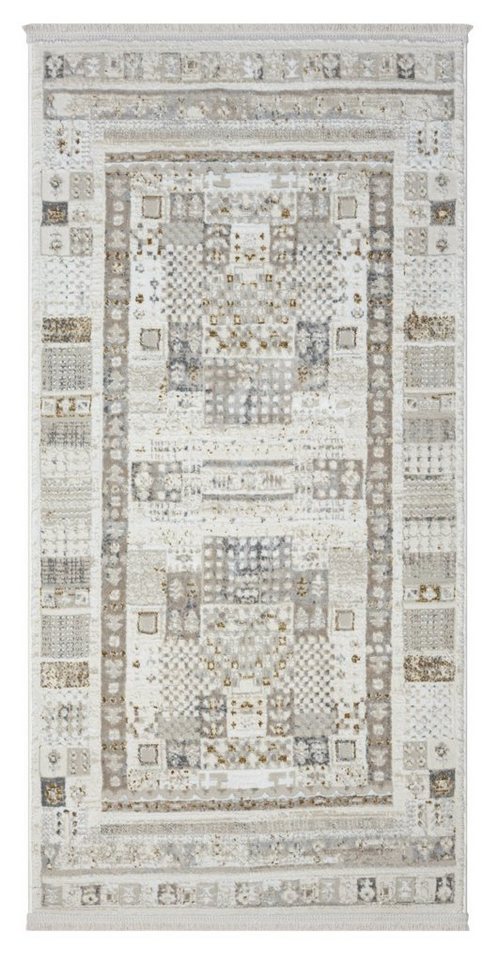 Teppich MY-RUG Lotta, Kurzflor-Teppich 150x80cm, Wohnando, rechteckig, Höhe: 12 mm, weich, gemütlich, mit schönem Muster, flachgewebt von Wohnando