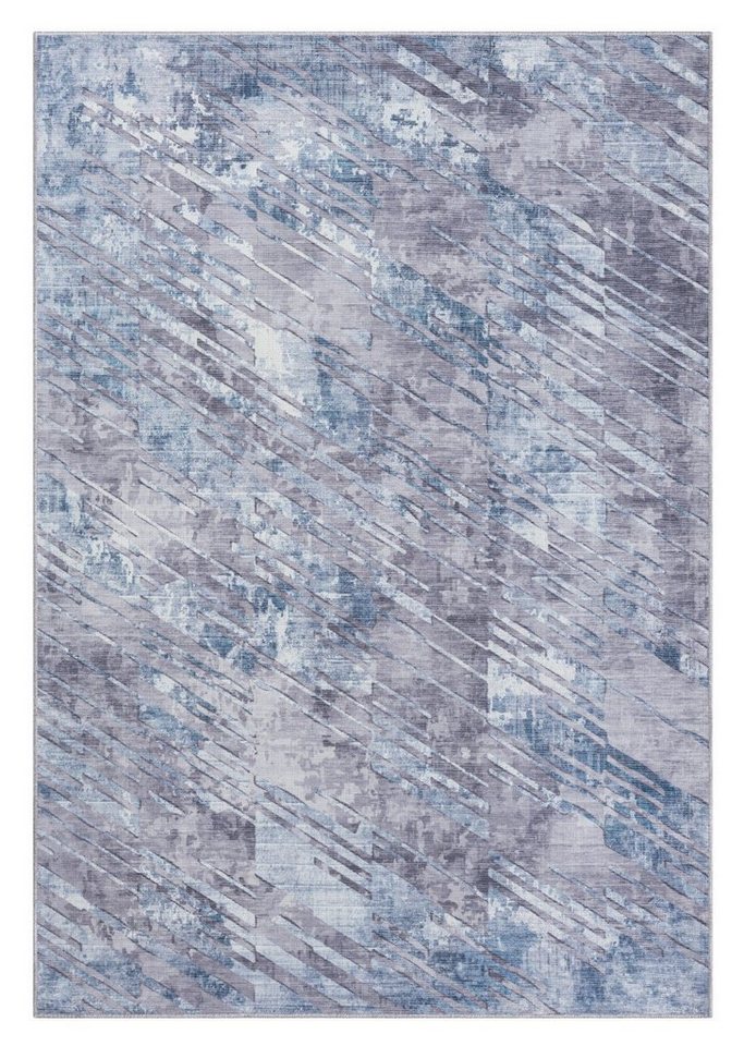 Teppich MY-RUG Waschbarer Teppich Maris" 160x230cm, grau, Wohnando, rechteckig, Höhe: 10 mm, für drinnen und draußen, maschinen waschbar bis 30Grad" von Wohnando