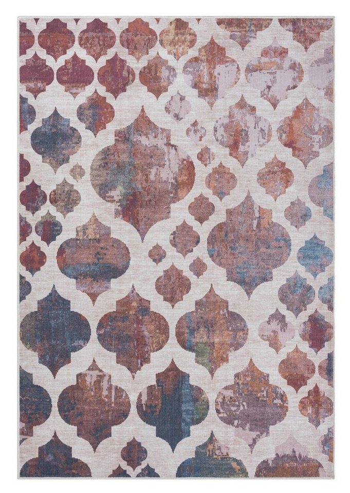 Wohnando Teppich MY-RUG Waschbarer Teppich "Nile" 160x230cm, bunt, rechteckig, Höhe: 10 mm, für drinnen und draußen, maschinen waschbar bis 30Grad von Wohnando