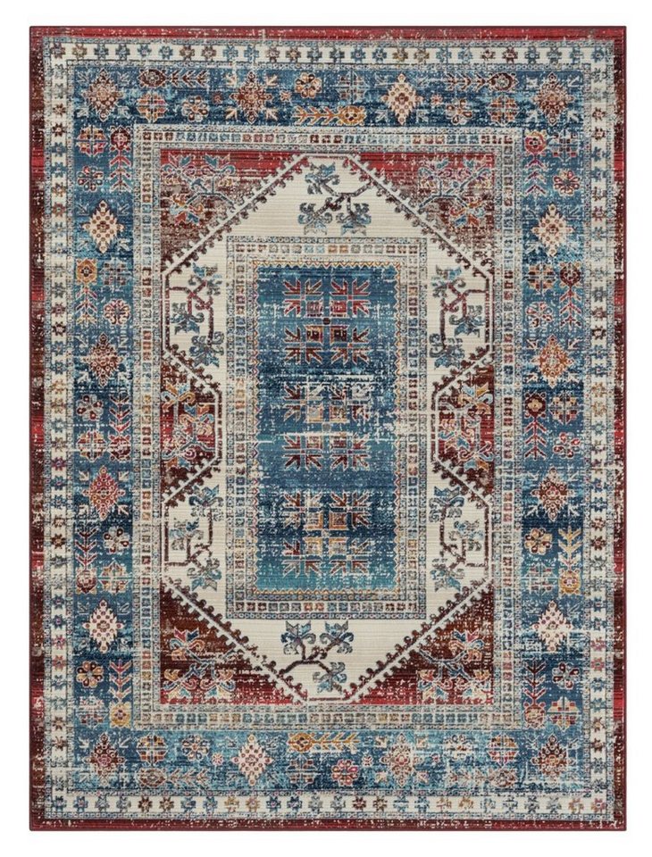 Teppich MY-RUG Manish 1 240x170cm, Wohnando, rechteckig, Höhe: 6 mm, Flachgewebe, im modernem Used Look von Wohnando