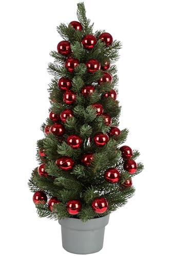 WOHNANDO Weihnachtsbaum künstlich 60cm wie echt Edeltanne Spitzguss Metallständer schneller Aufbau Weihnachten Tannenbaum Christbaum Grün von Wohnando