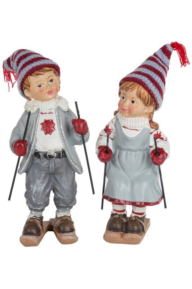 Wohnando Dekofigur Winterkinder mit Ski 2er-Set: Bezaubernder, winterlicher Charme Wohnando Dekofigur Winterkinder mit Ski 2er-Set: Bezaubernder, winterlicher Charme von Wohnando