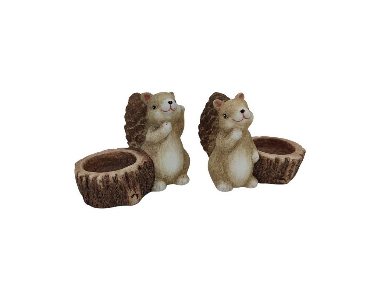 Wohnando Kerzenhalter 2er Set Eichhörnchen Teelichthalter für charmante Dekoration Wohnando Kerzenhalter 2er Set Eichhörnchen Teelichthalter für charmante Dekoration von Wohnando