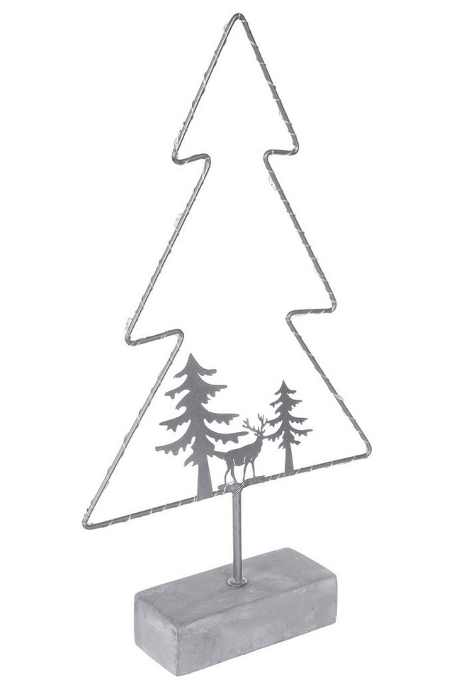 Wohnando LED Dekoobjekt LED Weihnachtsbaum inkl. Gestell und Dekofiguren von Wohnando