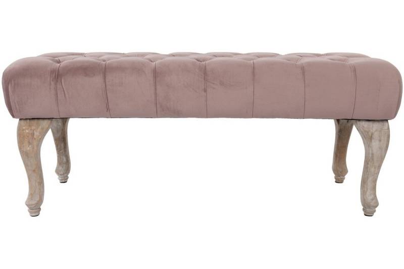 Wohnando Sitzbank Polsterbank "Ivy" Samt Bezug, Knopfhebung, Sitzhocker Schlafzimmer, 100x40x42 cm, Flur, Schminkbank, edles violett von Wohnando