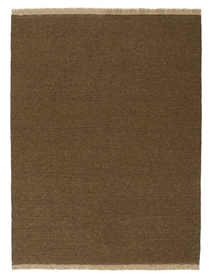 Wohnando Teppich MY-RUG Perserteppich Aria Wollteppich Uni Design 198x152cm, Rechteckig, Höhe: 20 mm, Handgeknüpfter Teppich,Handgesponnene Wolle, mit Naturfarben gegärbt von Wohnando