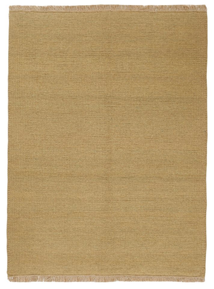 Wohnando Teppich MY-RUG Perserteppich Aria Wollteppich Uni Design 231x175cm, Rechteckig, Höhe: 20 mm, Handgeknüpfter Teppich,Handgesponnene Wolle, mit Naturfarben gegärbt von Wohnando