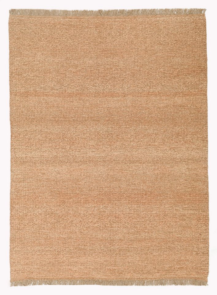 Wohnando Teppich MY-RUG Perserteppich Aria Wollteppich Uni Design 237x177cm, Rechteckig, Höhe: 20 mm, Handgeknüpfter Teppich,Handgesponnene Wolle, mit Naturfarben gegärbt von Wohnando