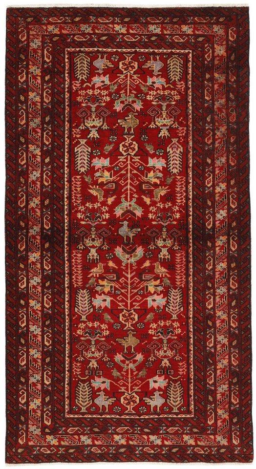 Wohnando Teppich MY-RUG Perserteppich Belutsch Gebetsteppich-Design 201x104cm, Rechteckig, Höhe: 10 mm, Handgeknüpfter Teppich,Handgesponnene Wolle, mit Naturfarben gegärbt von Wohnando