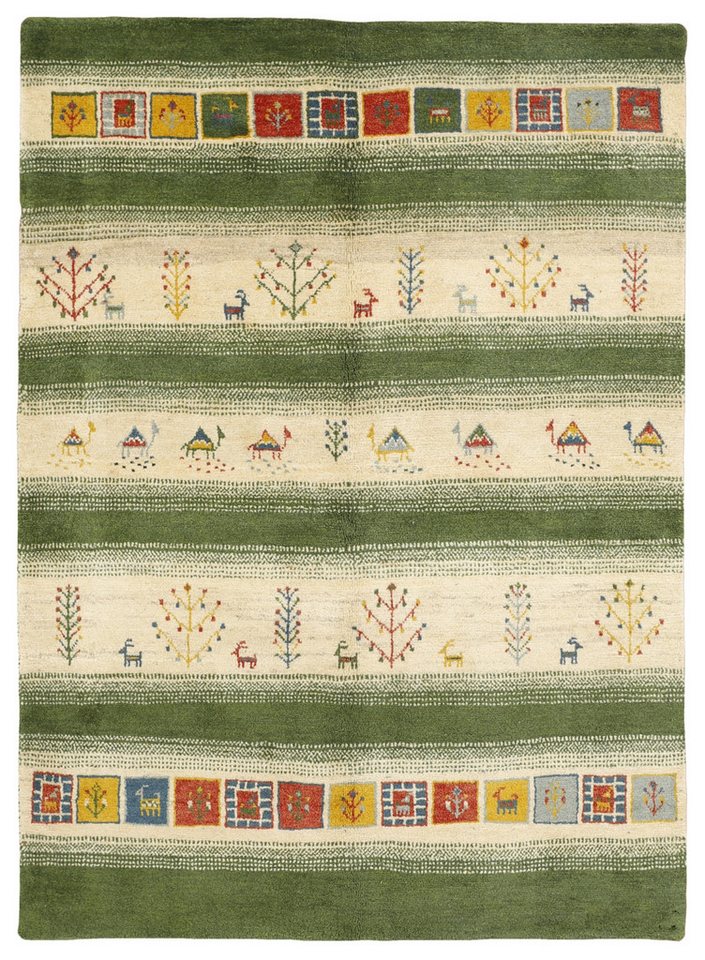 Wohnando Teppich MY-RUG Perserteppich Gabbeh Baummuster 201x145cm, Rechteckig, Höhe: 20 mm, Handgeknüpfter Teppich,Handgesponnene Wolle, mit Naturfarben gegärbt von Wohnando
