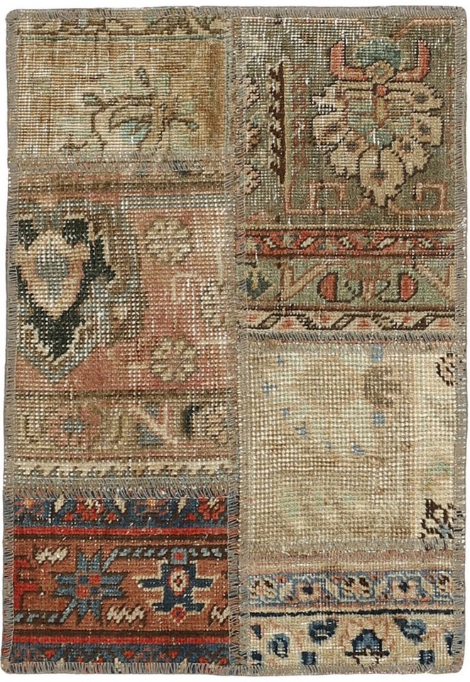 Wohnando Teppich MY-RUG Vintage Patch Work Floral & Ornamentiert 60x40cm, Rechteckig, Höhe: 10 mm, Handgeknüpfter Teppich,Handgesponnene Wolle, mit Naturfarben gegärbt Wohnando Teppich MY-RUG Vintage Patch Work Floral & Ornamentiert 60x40cm, Rechteckig, Höhe: 10 mm, Handgeknüpfter Teppich,Handgesponnene Wolle, mit Naturfarben gegärbt von Wohnando