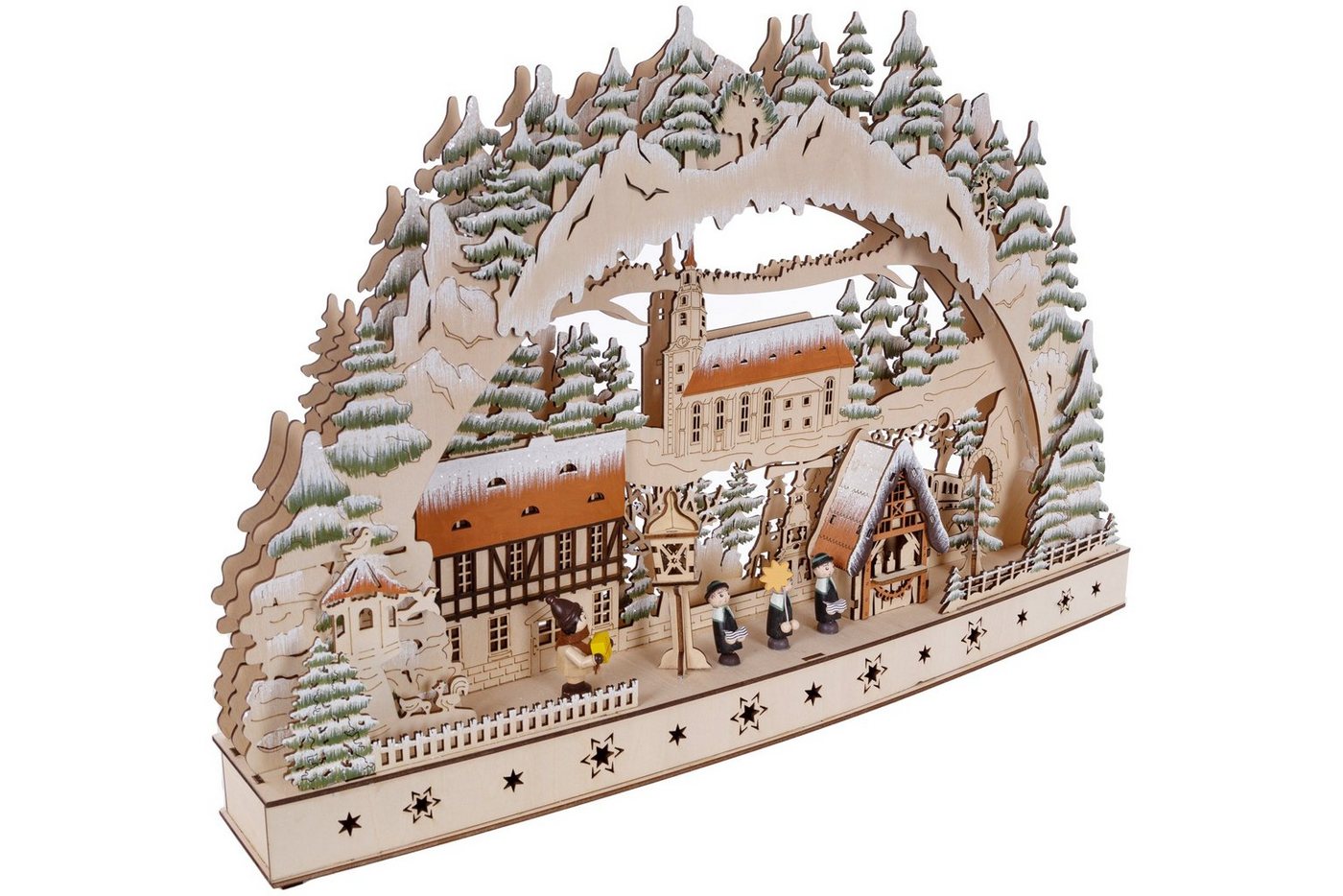 Wohnando Weihnachtsdorf Winterliche Dekoration aus Holz Weihnachtsdorf von Wohnando