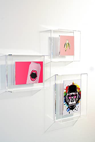 Wackadoo® pure the Set 3.0 Kristallklare Acryl Rahmen in 3D Optik Design Bilderrahmen 3er Set Bilder mit Rahmen collage wand deko von ZUKBEN