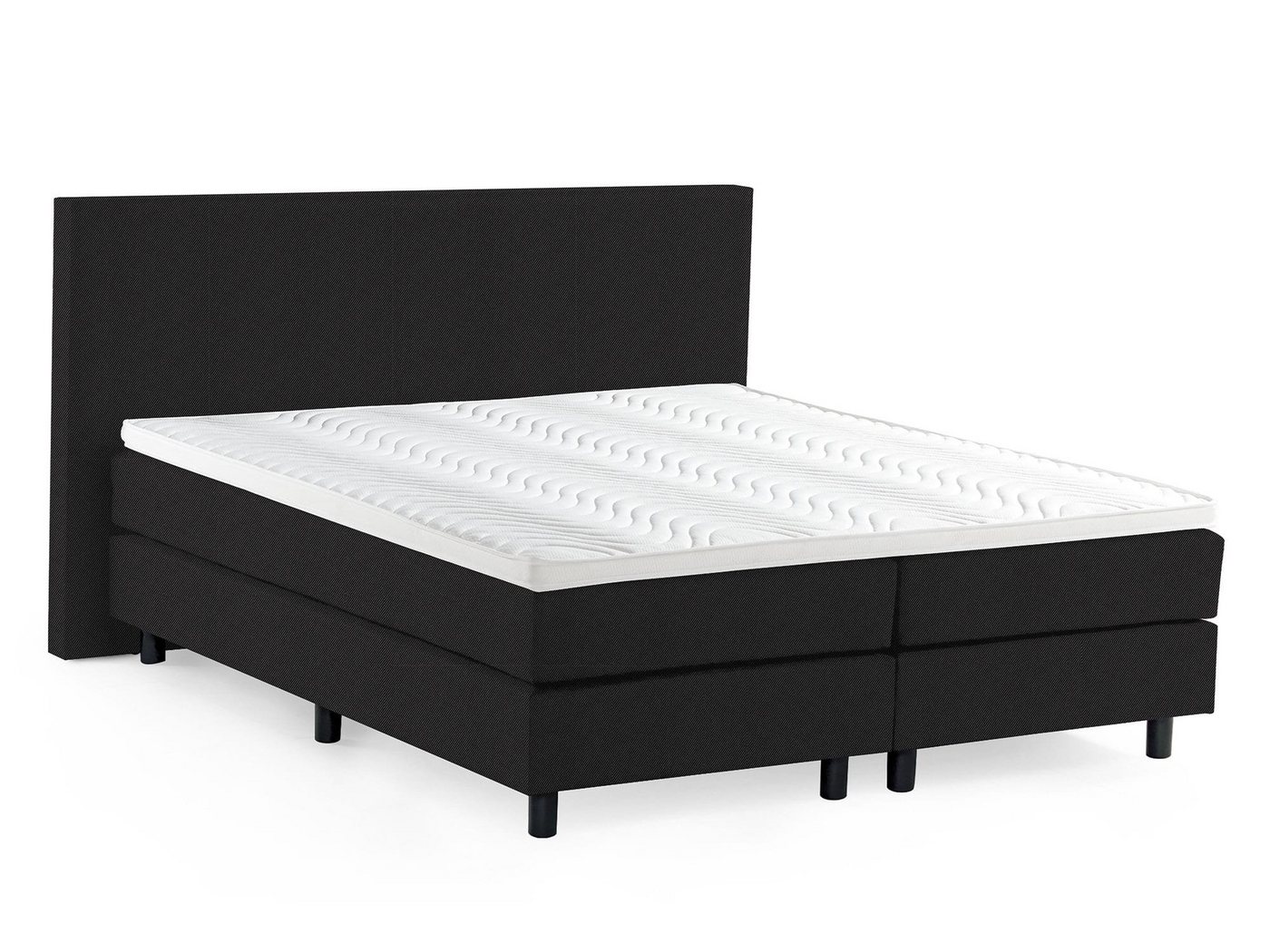 WohnenRoyal Boxspringbett Network Boxspringbett Schwarz Stoff - 180 x 200 cm von WohnenRoyal