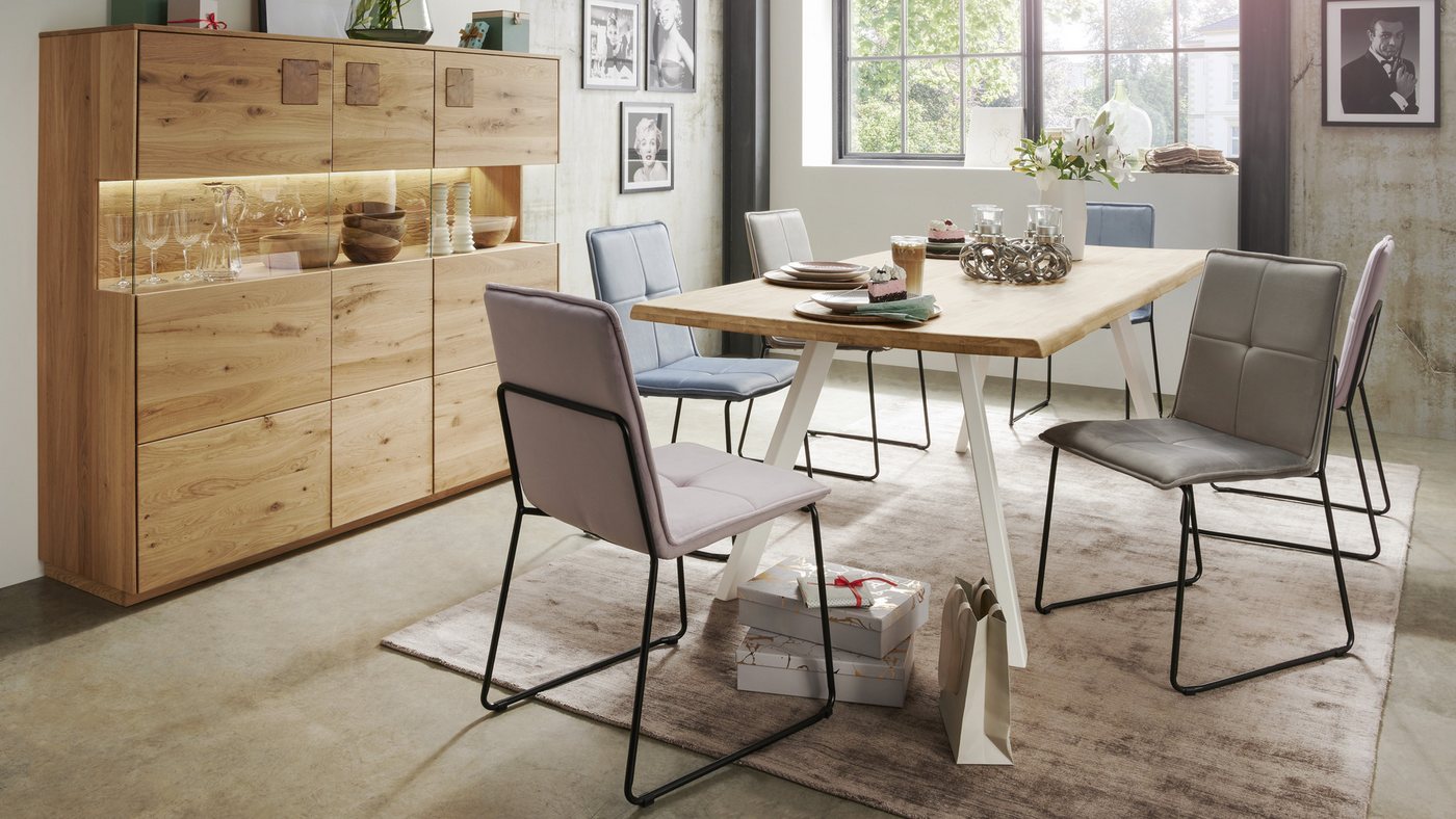 Wohnglücklich Esszimmerstuhl 2er Set Stuhl M2H-True (Set), 2er-Set von Wohnglücklich