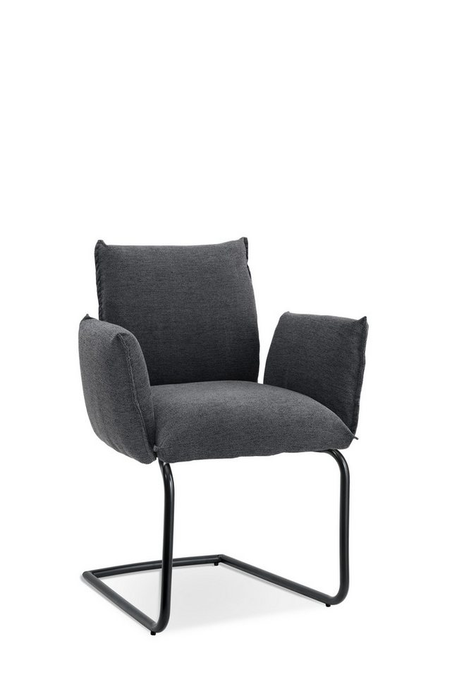 Wohnglücklich Stuhl SIT DOWN Esszimmerstuhl 2er-Set – Stoff & Metallgestell von Wohnglücklich