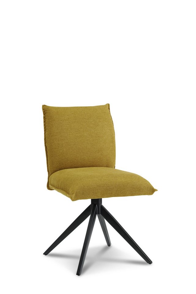 Wohnglücklich Stuhl SIT DOWN Esszimmerstuhl 2er-Set – Stoff & Metallgestell von Wohnglücklich