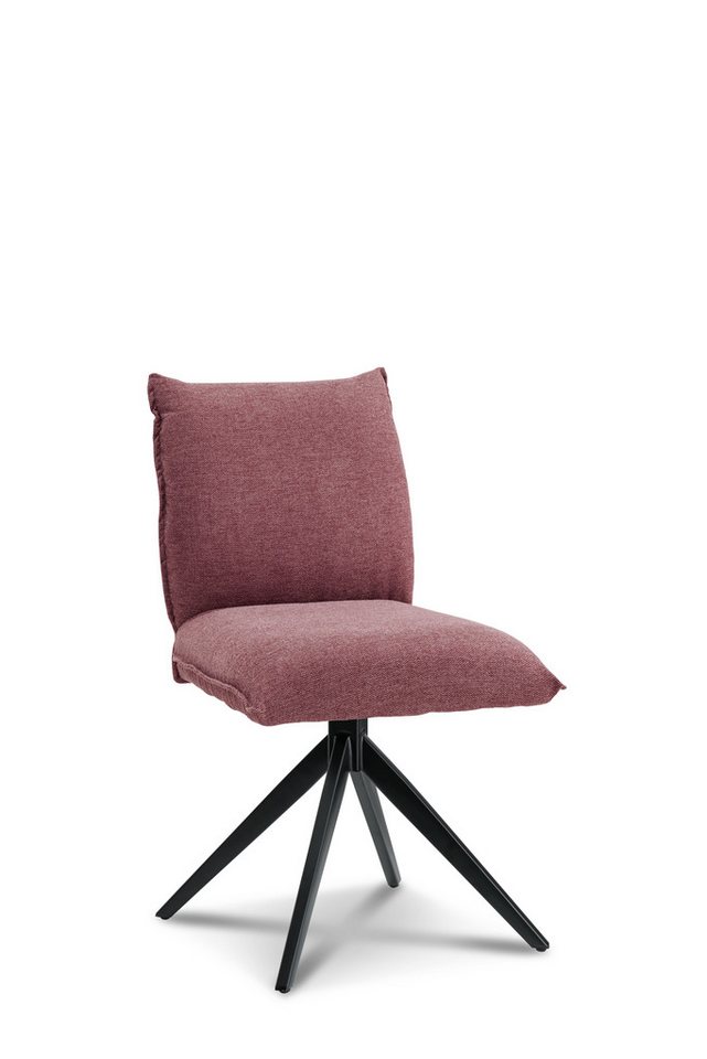 Wohnglücklich Stuhl SIT DOWN Esszimmerstuhl 2er-Set – Stoff & Metallgestell von Wohnglücklich