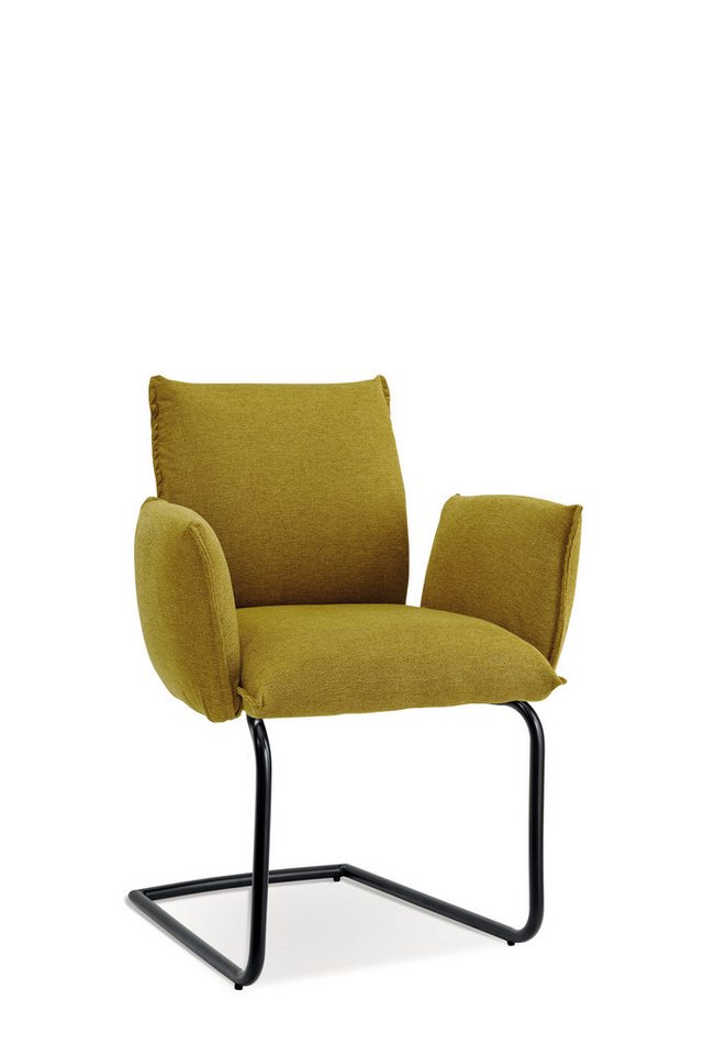 Wohnglücklich Stuhl SIT DOWN Esszimmerstuhl 2er-Set – Stoff & Metallgestell von Wohnglücklich