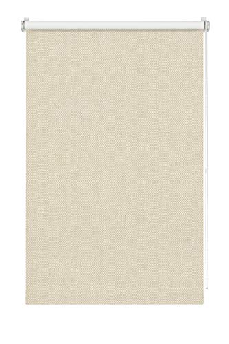 Wohnidee Rollo Verdunklung zum Klemmen, Kleben oder Schrauben, Seitenzug-Rollo, Lichtundurchlässig, Alle Montage-Teile inklusive, Beige, 45 x 150 cm (BxH) von Gardinia