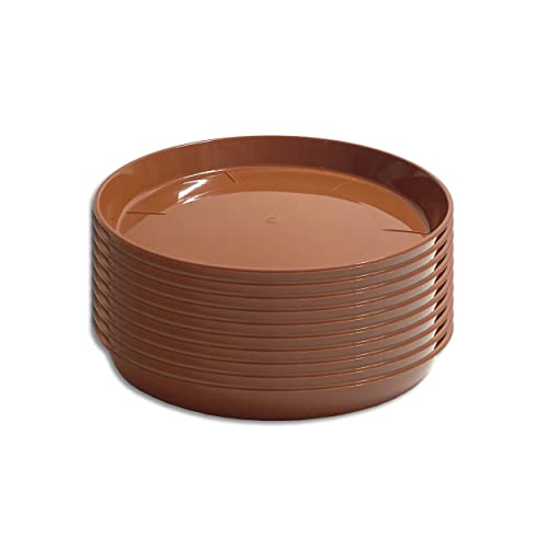 10 x Untersetzer für Blumentopf Pflanztopf rund Kunststoff Terracotta 9 verschiedene Größen zur Auswahl (Ø 22 cm) von Wohnkult