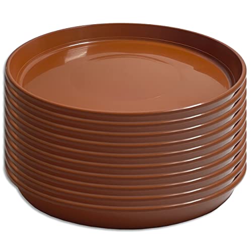 10 x Untersetzer für Blumentopf Pflanztopf rund Kunststoff Terracotta 9 verschiedene Größen zur Auswahl (Ø 30 cm) von Wohnkult