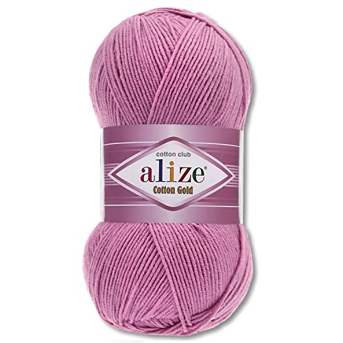 Alize 100 g Cotton Gold Premium Wolle in 59 Sommerwolle Garn Stricken Amigurumi (98 | Rosa) von Wohnkult