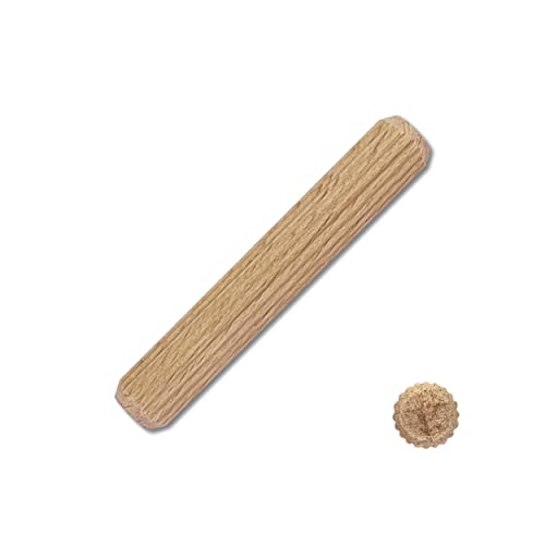 Kabus Holzdübel aus Buche Riffeldübel Holzstifte Möbelverbinder 12 verschiedene Größen Holzriffeldübel Verbindung Dübel aus Buche (100, Ø 10 mm | 60 mm) von Wohnkult