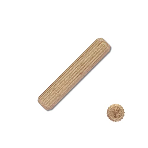 Kabus Holzdübel aus Buche Riffeldübel Holzstifte Möbelverbinder 12 verschiedene Größen Holzriffeldübel Verbindung Dübel aus Buche (50, Ø 10 mm | 50 mm) von Wohnkult