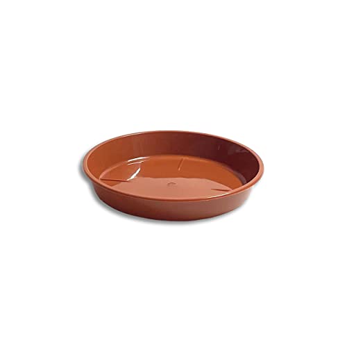 Untersetzer für Blumentopf Pflanztopf rund Kunststoff Terracotta 9 verschiedene Größen zur Auswahl (Ø 11 cm) von Wohnkult