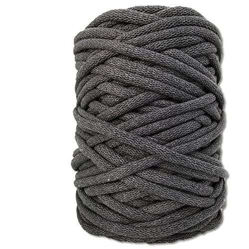 Wohnkult 100 m Baumwollkordel geflochten Schnur Seil Makramee Ø 9 mm | 28 Farben Auswahl (054 | Metall) von Wohnkult