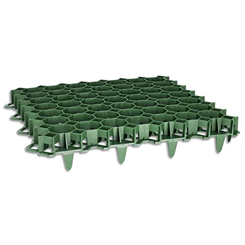 20 Stück Rasengitter aus Kunststoff grün 50 x 50 x 4 cm Rasengitterplatten Rasenwaben Bodenwaben Paddockplatten von Wohnkult