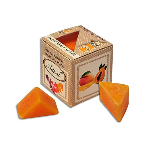 Wohnkult Duftwachs 8 Stück je Packung 30 Düfte Aroma Schmelzwachs Wax Aromatic Duftkerze (Mango & Papaya) von Wohnkult