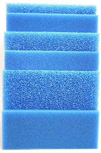 Wohnkult Filtermatte Filterschwamm blau alle Größen von 50 x 50 x 2 cm - 100 x 50 x 10 cm Grob und Fein (100 x 50 x 10 cm FEIN 30 PPI) von Wohnkult