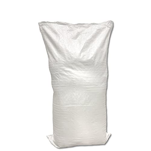 Wohnkult Gewebesack Gewebesäcke Sandsack Laubsack Getreidesack PP 6 Größen 3 Farben (50 x 90 cm | weiß, 5 Stück) von Wohnkult