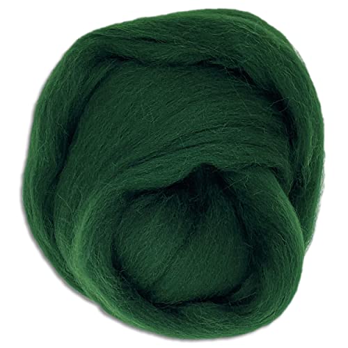 Wooliny 1 kg Filzwolle Merinowolle Märchenwolle | 35 Farben zur Auswahl (28 | Dunkelgrün) von Wohnkult