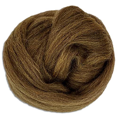 Wooliny 1 kg Filzwolle Merinowolle Märchenwolle | 35 Farben zur Auswahl (50 | Braun Melange) von Wohnkult