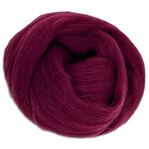 Wooliny 100 g Filzwolle Merinowolle Märchenwolle | 35 Farben zur Auswahl (15 | Brombeer) von Wohnkult