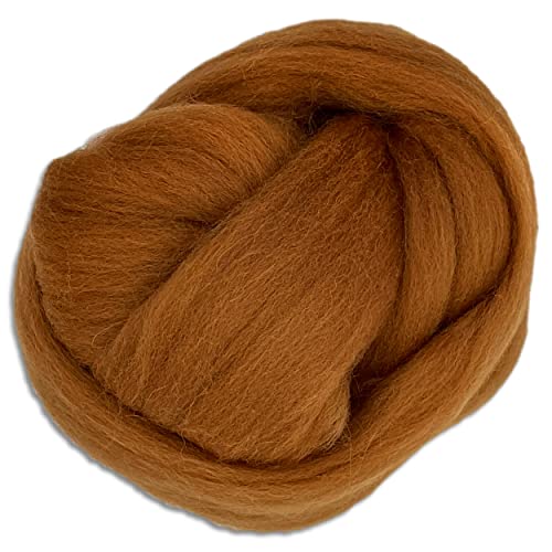 Wooliny 100 g Filzwolle Merinowolle Märchenwolle | 35 Farben zur Auswahl (18 | Hellbraun) von Wohnkult