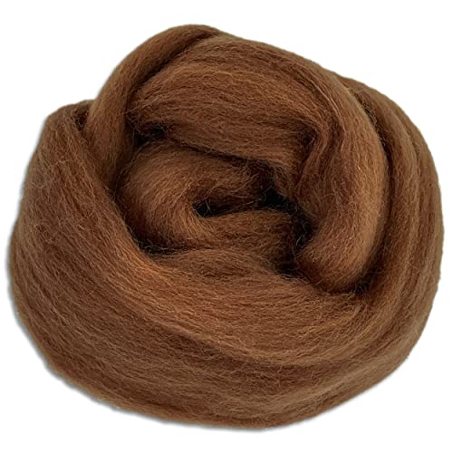 Wooliny 100 g Filzwolle Merinowolle Märchenwolle | 35 Farben zur Auswahl (22 | Braun) von Wohnkult