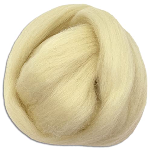 Wooliny 100 g Filzwolle Merinowolle Märchenwolle | 35 Farben zur Auswahl (55 | Natur) von Wohnkult