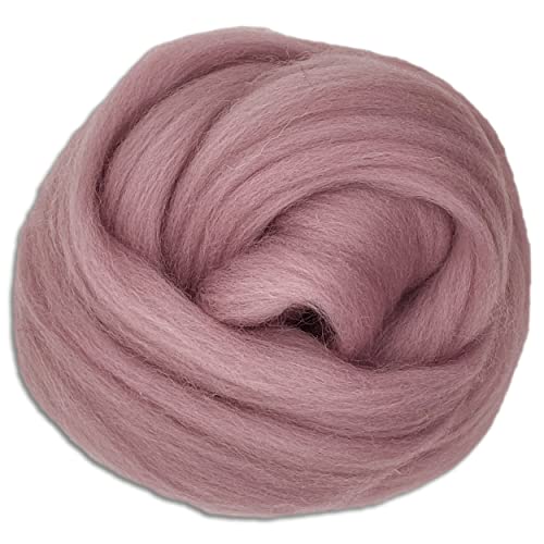Wooliny 100 g Filzwolle Merinowolle Märchenwolle | 35 Farben zur Auswahl (6 | Altrosa) von Wohnkult
