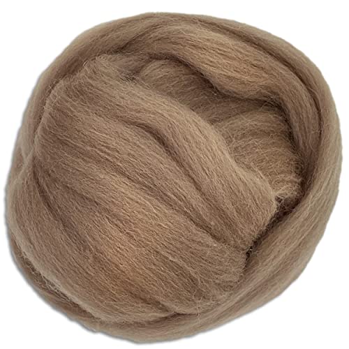Wooliny 100 g Filzwolle Merinowolle Märchenwolle | 35 Farben zur Auswahl (76 | Cappuccino) von Wohnkult