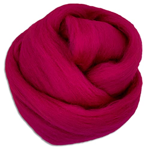 Wooliny 200 g Filzwolle Merinowolle Märchenwolle | 35 Farben zur Auswahl (13 | Pink) von Wohnkult