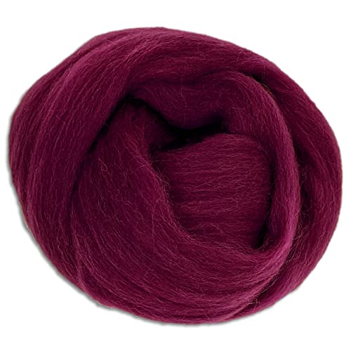 Wooliny 200 g Filzwolle Merinowolle Märchenwolle | 35 Farben zur Auswahl (15 | Brombeer) von Wohnkult