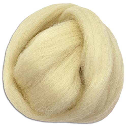 Wooliny 200 g Filzwolle Merinowolle Märchenwolle | 35 Farben zur Auswahl (55 | Natur) von Wohnkult